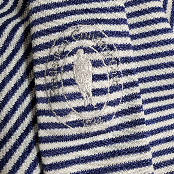 Mens F&G Tech Golf Polo blue & white striped sz XXL - Picture 9 of 9